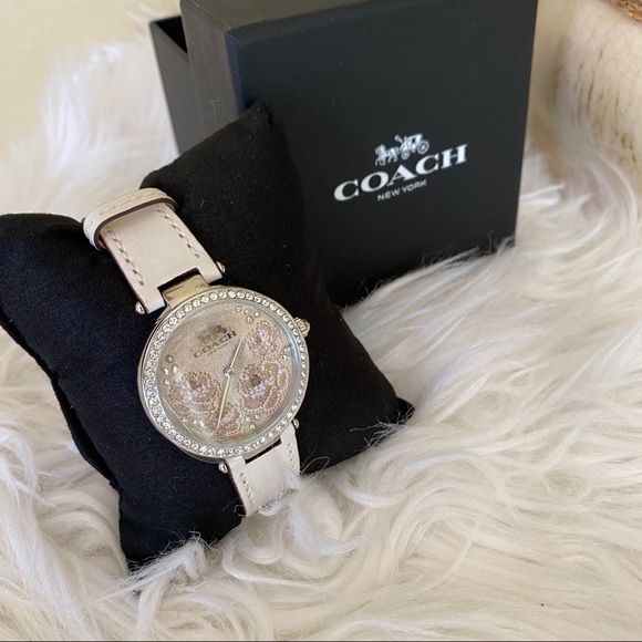 Coach woman park chalk leather 34mm watch - Picture 11 of 13